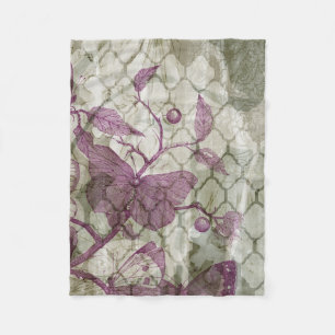 Arabesque Butterflies III Fleece Blanket