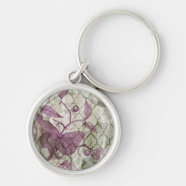 Arabesque Butterflies III Key Ring (Front)
