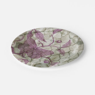 Arabesque Butterflies III Paper Plate