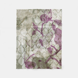 Arabesque Butterflies IV Fleece Blanket