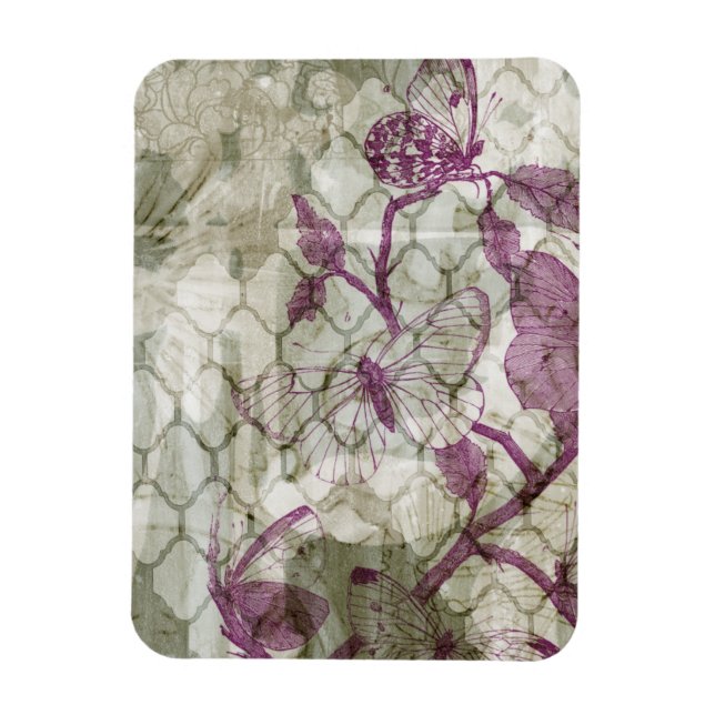 Arabesque Butterflies IV Magnet (Vertical)