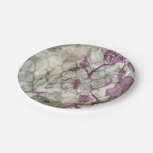 Arabesque Butterflies IV Paper Plate