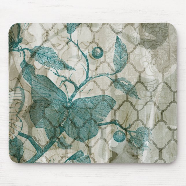Arabesque Butterflies V Mouse Mat (Front)