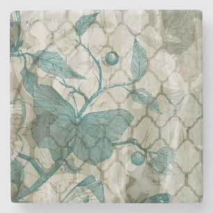 Arabesque Butterflies V Stone Coaster