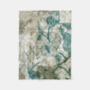 Arabesque Butterflies VI Fleece Blanket