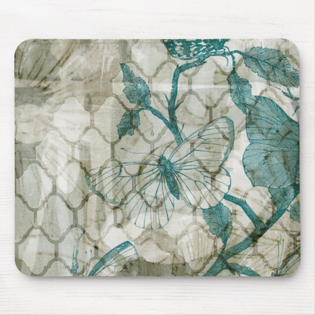 Arabesque Butterflies VI Mouse Mat (Front)