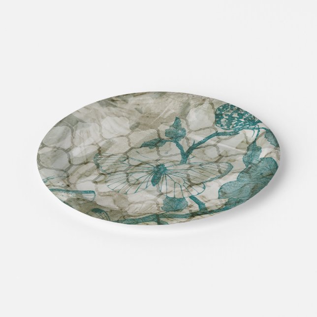 Arabesque Butterflies VI Paper Plate (Angled)