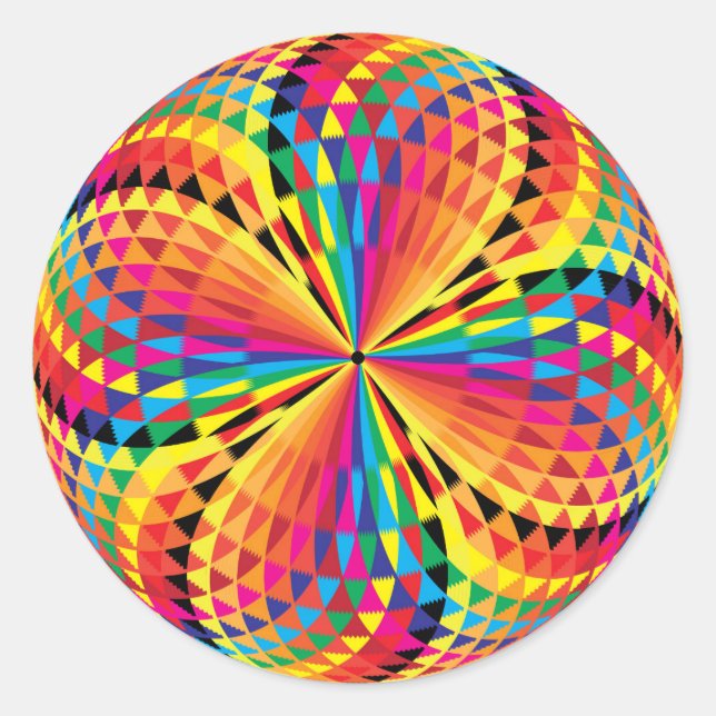 Arabesque button 2014 classic round sticker (Front)