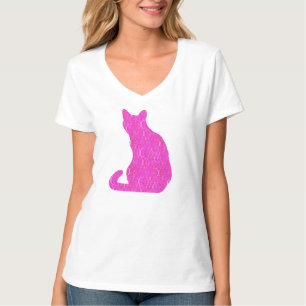 Arabesque Cat - fuschia, hot pink T-Shirt