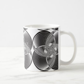 Arabesque circle intersected coffee mug