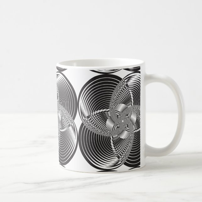 Arabesque circle intersected coffee mug (Right)