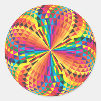 Arabesque colours classic round sticker