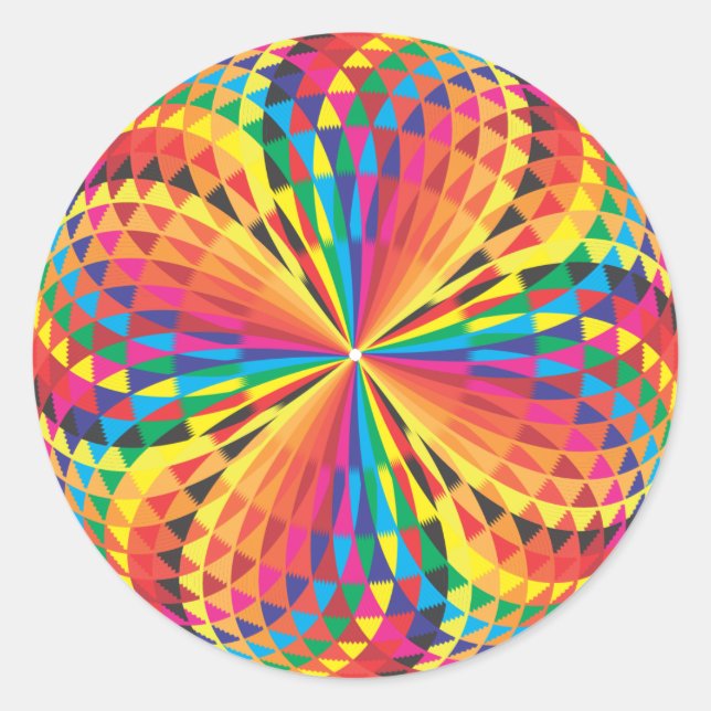 Arabesque colours classic round sticker (Front)