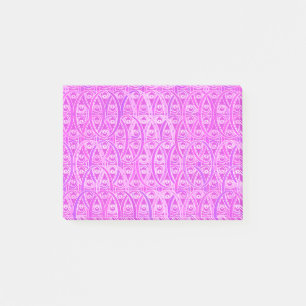 Arabesque damask - lavender and orchid post-it notes