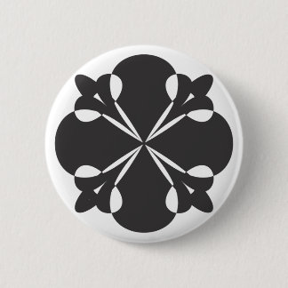 Arabesque element black 6 cm round badge