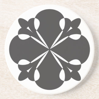 Arabesque element black coaster