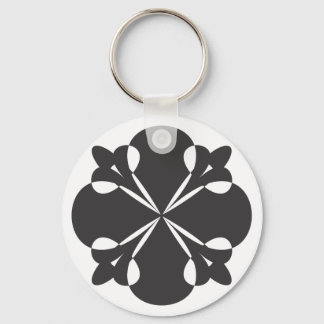 Arabesque element black key ring