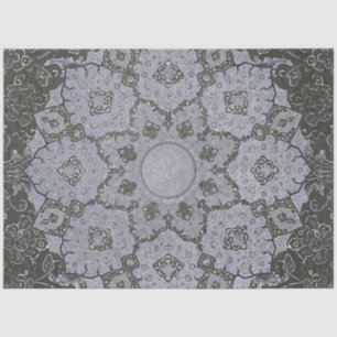 Arabesque Ephemera Pale Blue Vintage Decoupage Tissue Paper