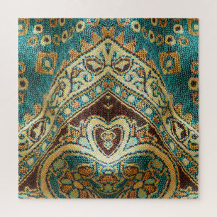 Arabesque Fabric: Arabic Oriental Design Jigsaw Puzzle
