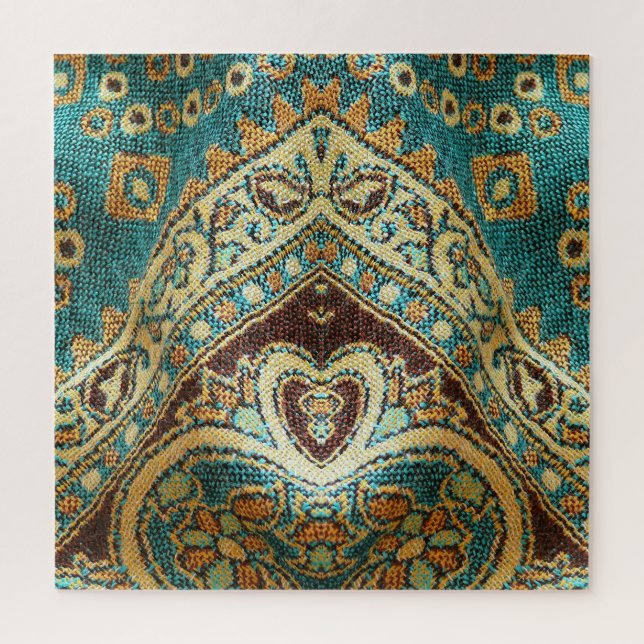 Arabesque Fabric: Arabic Oriental Design Jigsaw Puzzle (Vertical)