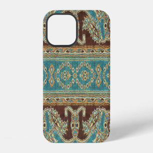 Arabesque Fabric Paisley Oriental Design iPhone 12 Case