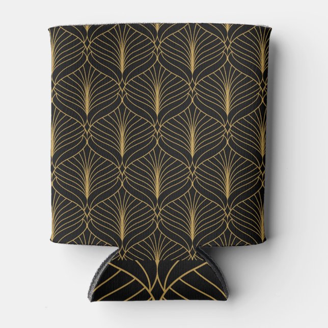 Arabesque floral, Art Deco background. Can Cooler (Front)
