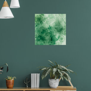 Arabesque Floral Art – Watercolor Wall Pri Poster