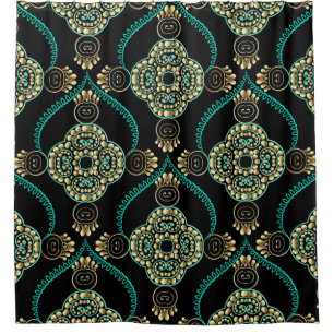 Arabesque Floral, Vintage Elegance Pattern. Shower Curtain
