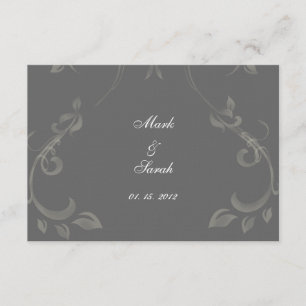 Arabesque Flourish Chalkboard RSVP Card