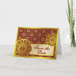 Arabesque Gold Lace, save the date card