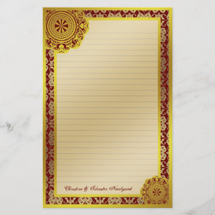 Arabesque Gold Lace, stationery