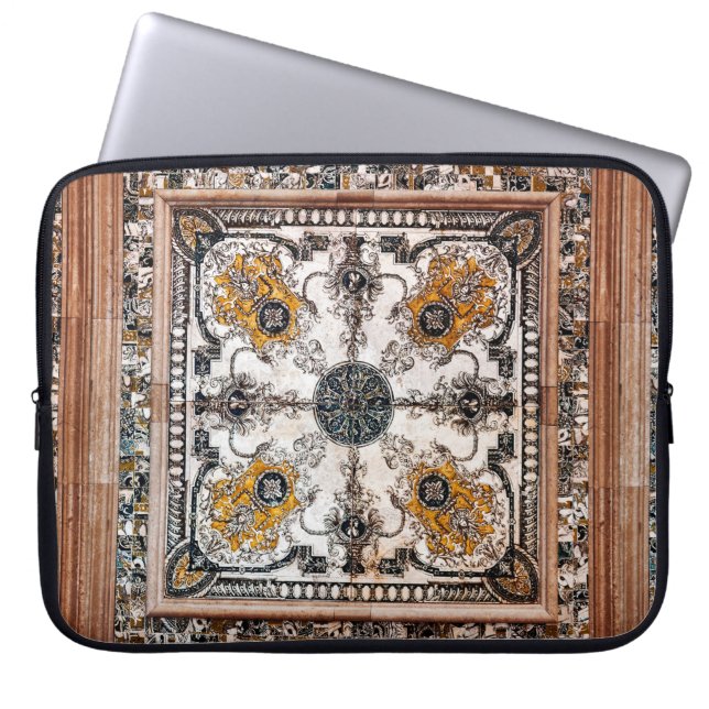 arabesque marble texture abstract vintage backgrou laptop sleeve (Front)
