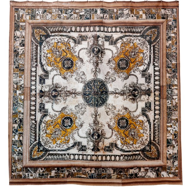 arabesque marble texture abstract vintage backgrou shower curtain (Front)