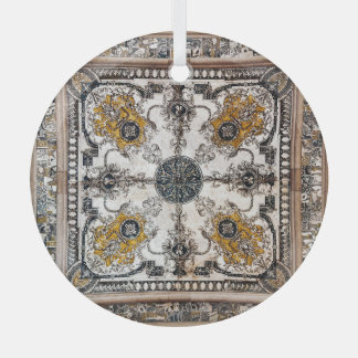 Arabesque Marble Texture Vintage Patchwork Glass Tree Decoration