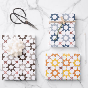 Arabesque Moroccan pattern gift wrapping paper