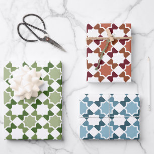 Arabesque Moroccan pattern gift wrapping paper