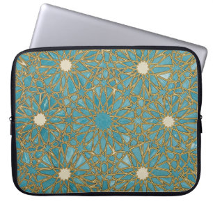 arabesque mosaic pattern laptop sleeve