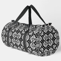 Arabesque Mosaic Tile Pattern Black and White