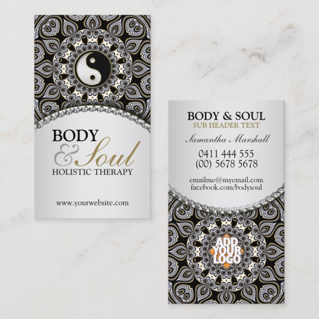 Arabesque New Age Holistic Business Card (Front/Back)