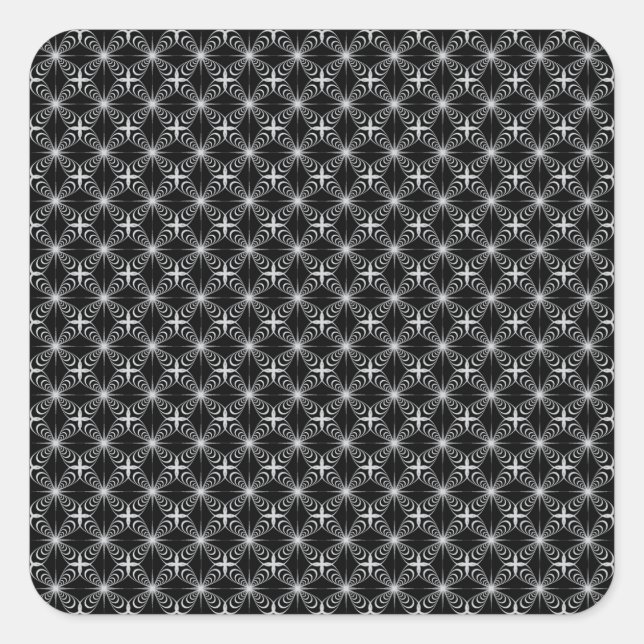 Arabesque on grey square sticker (Front)