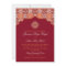 Arabesque Orange Red Indian Wedding Invitation