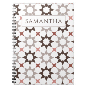Arabesque pattern notebook