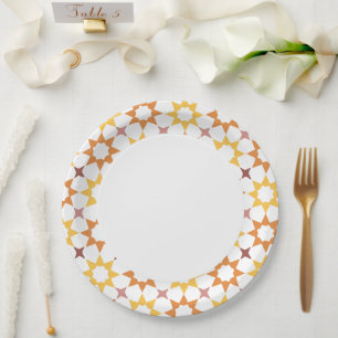 Arabesque pattern paper plate
