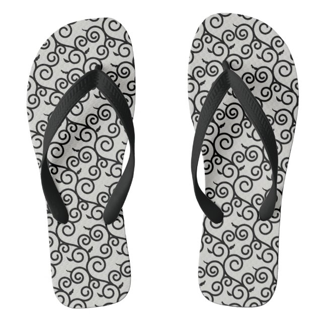 arabesque pattern traditional japanese desgin flip flops (Footbed)