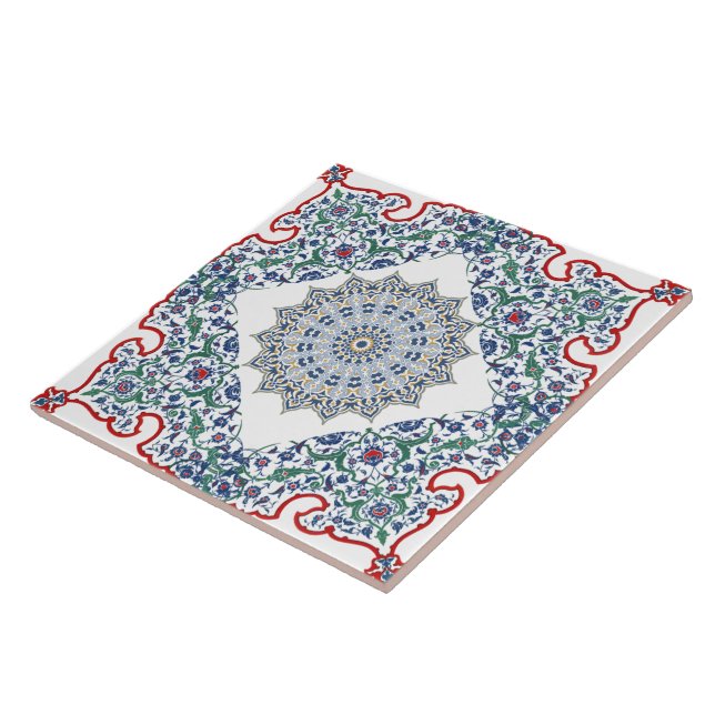 Arabesque Persian Oriental Arabic Turkish Decor Tile (Side)