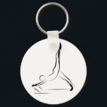 Arabesque Reformer Pilates Pose Abstract Pilates Key Ring<br><div class="desc">Minimal ,  Abstract Design for key chain,  Arabesque on the Reformer Pilates Pose key chain.This design is also available on business cards,  stickers,  mugs and more.You can find similar designs with different  Pilates poses and different designs here  https://www.zazzle.com/collections/pilates-119339091647687700</div>