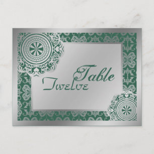 Arabesque Silver Lace, table setting postcard