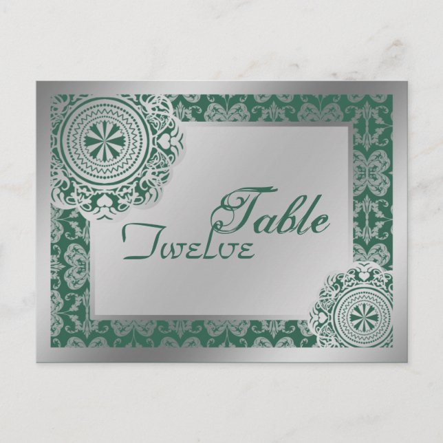 Arabesque Silver Lace, table setting postcard (Front)