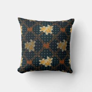Arabesque. Vintage abstract raster floral seamless Cushion