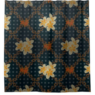 Arabesque. Vintage abstract raster floral seamless Shower Curtain